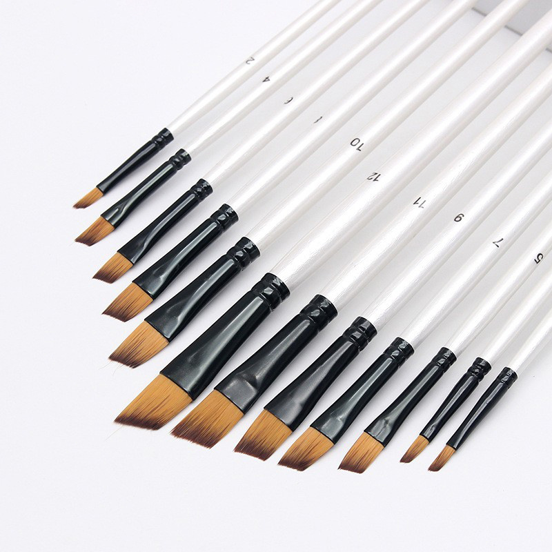 Pearl White Oil Paint Pens Dual Color Nylon Hair Painting - Temu