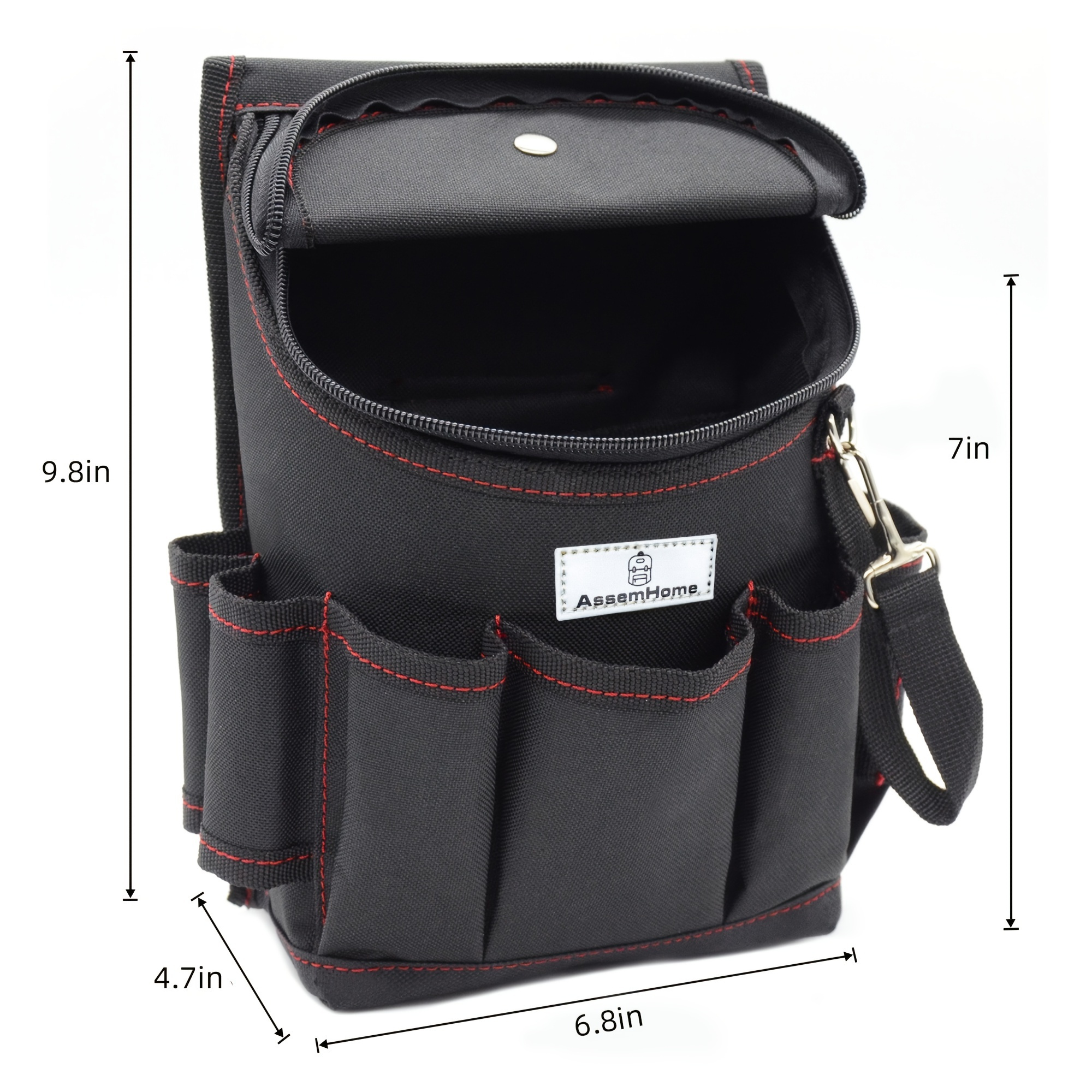 Heavy Duty Tool Pouch Multiple Pockets Vertical Tool - Temu