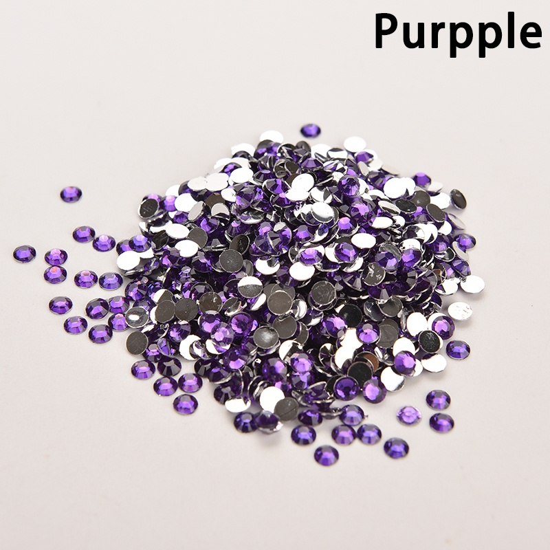 1000 Pcs Clear AB Flatback Rhinestones Round Beads For Nail Art