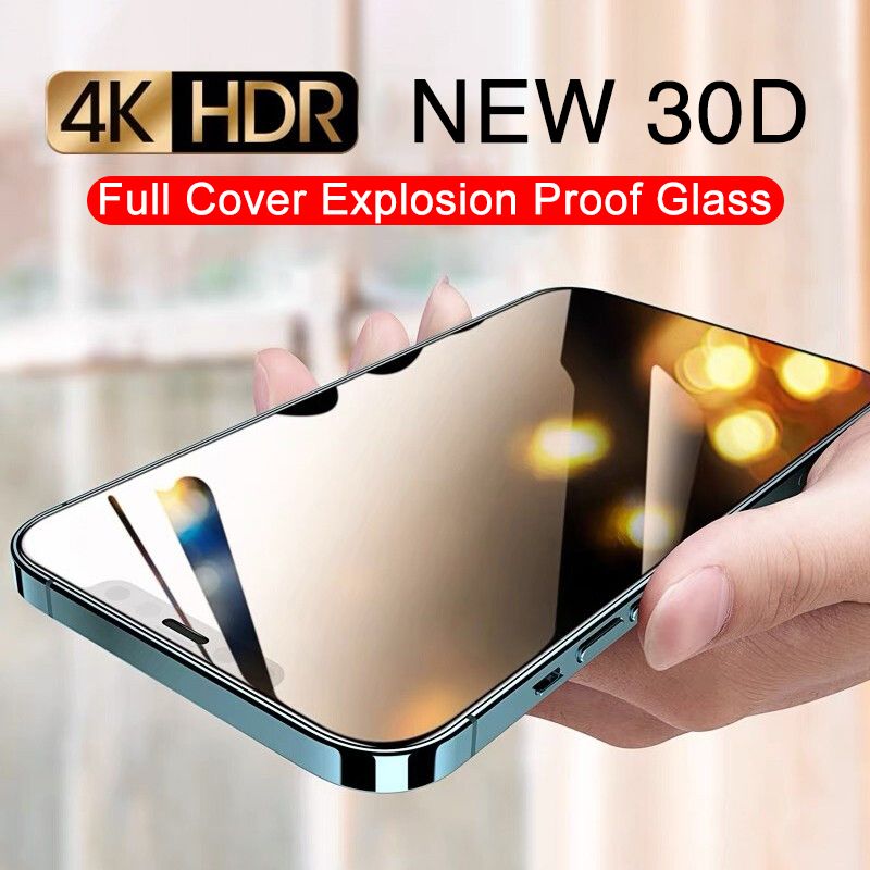 3pcs 30d full cover protective glass on for iphone 13 12 11 14 pro max x xr screen protector iphone 6 7 8 14 plus tempered glass film 3pcs foriphone 14promax