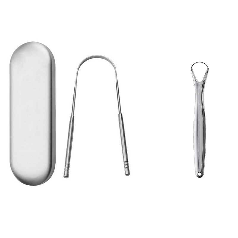 Unscented Stainless Steel Tongue Scraper - Easy-to-use Hygiene Cleaner For & Oral Care, Breath | |