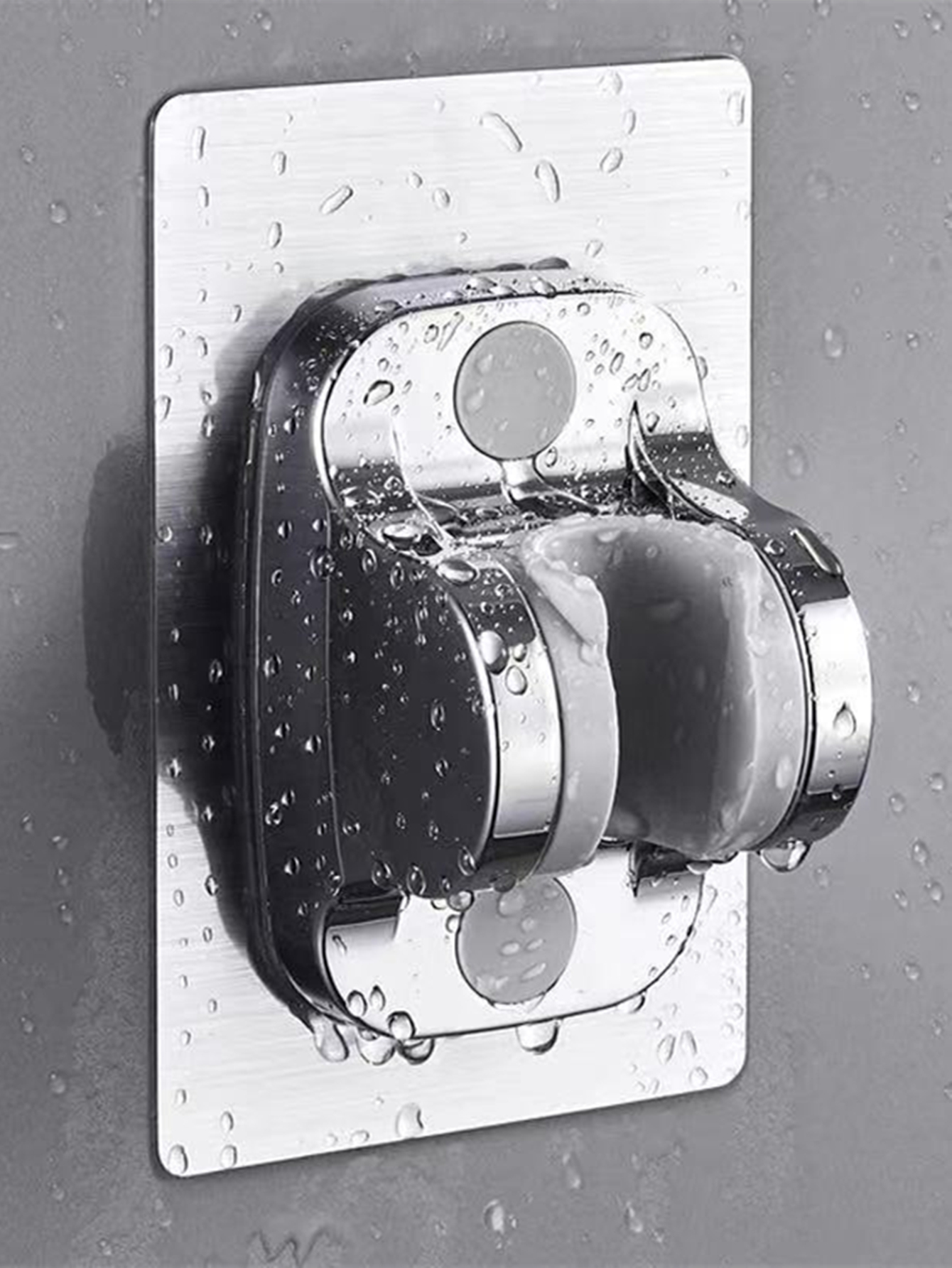 1pc Adhesive Shower Head Holder Shower Bracket Wall Mounted Handheld