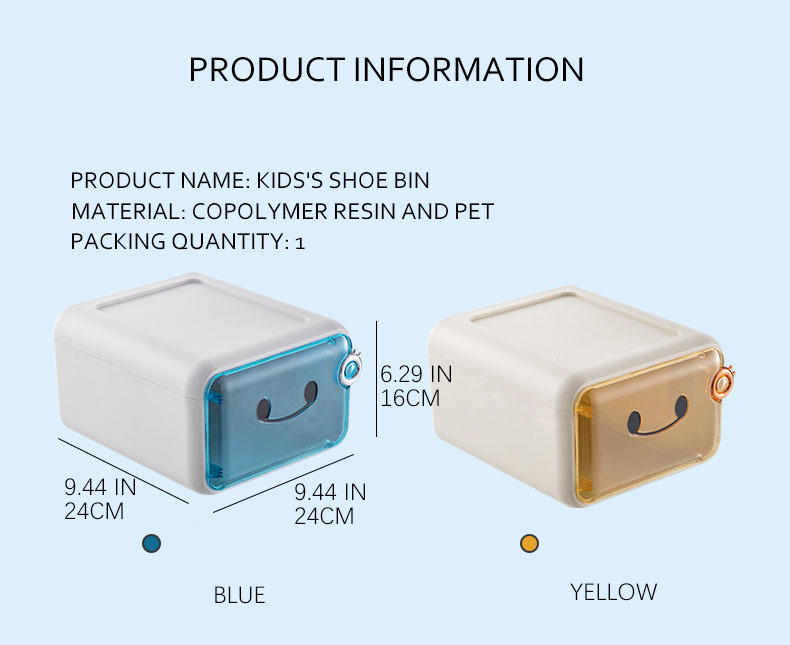 Organizer per scarpe per bambini singolo, scarpiera impilabile in plastica  trasparente, contenitore per scarpiera per sneaker per porta d'ingresso