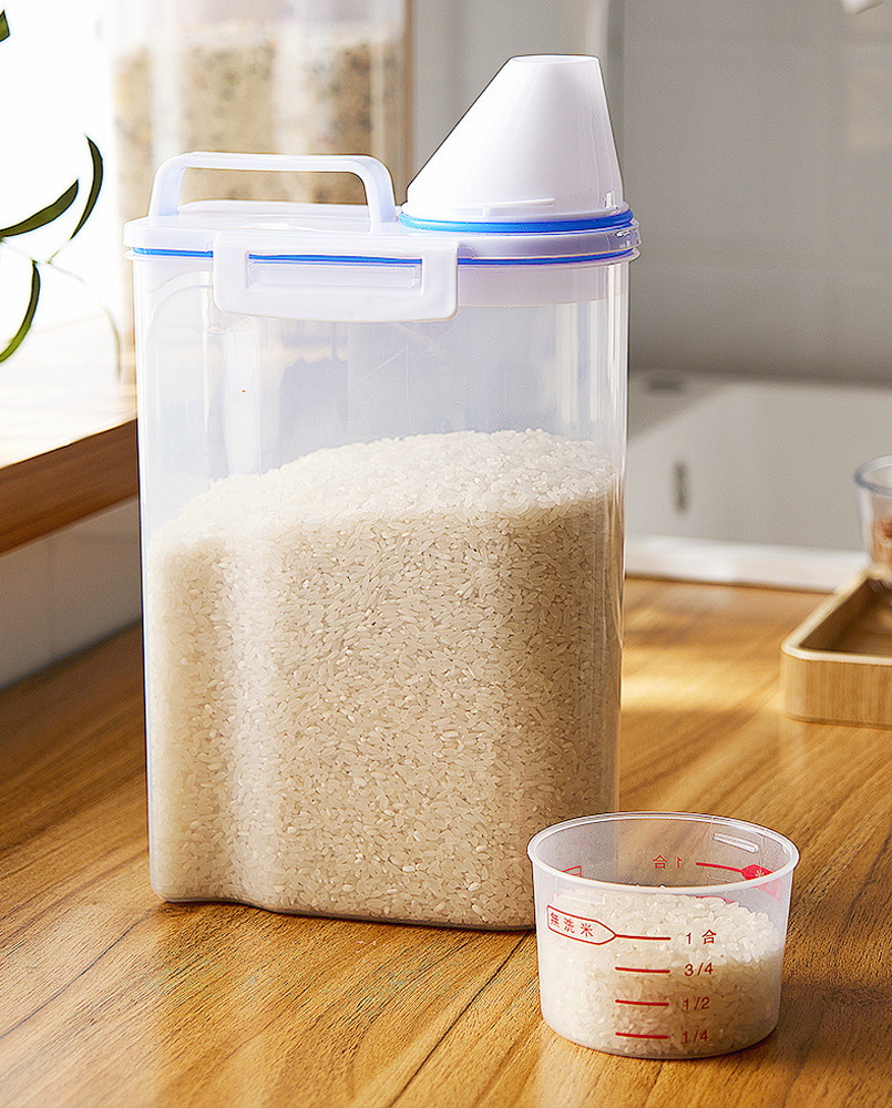 Plastic Rice Bucket Large Capacity Household Flour Storage Temu