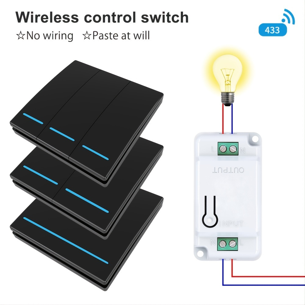 1pc Interrupteur Sans Fil Plug Télécommande RF433MHz US Plug - Temu Canada