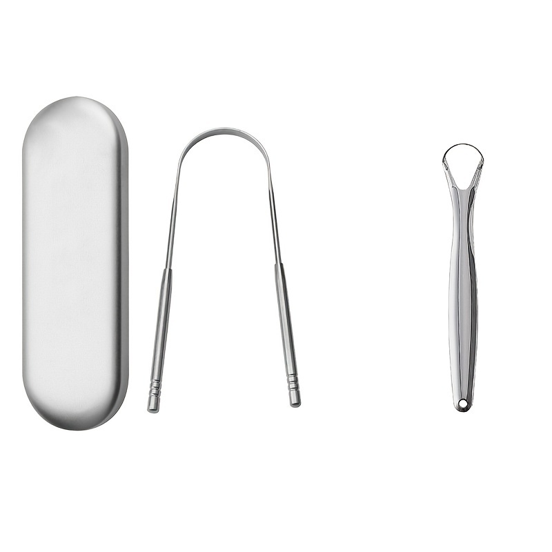 

Tongue Scraper, Fight Bad Breath For Adults, Stainless Steel Tongue Scrapers For Oral Care