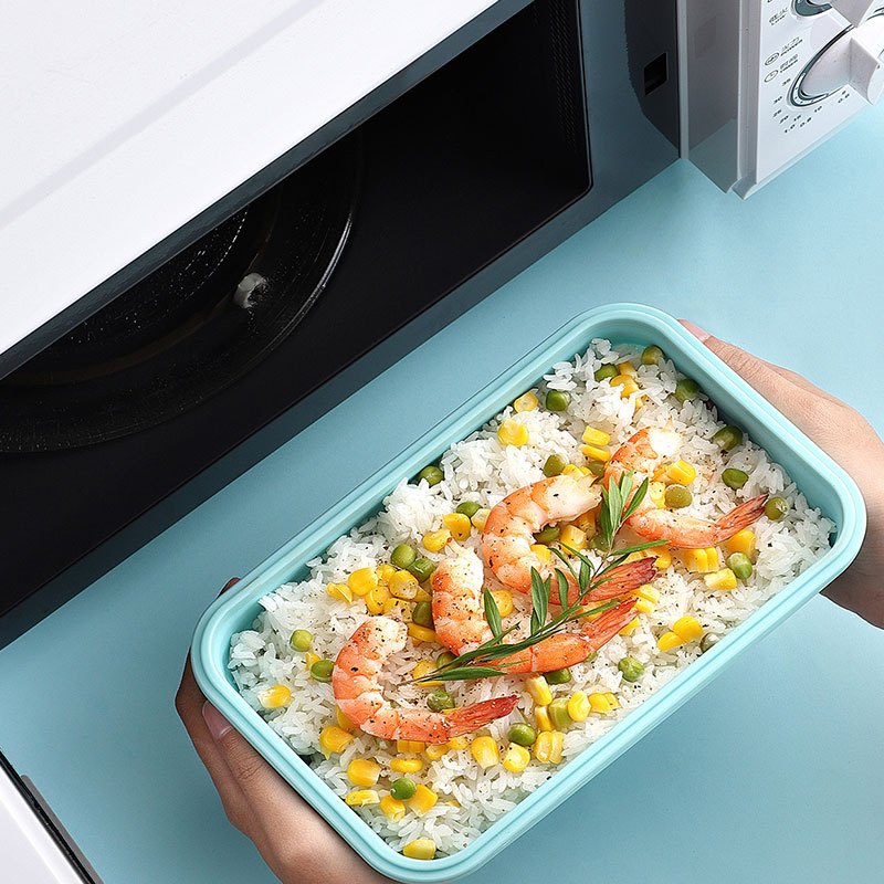 1pc Collapsible Silicone Food Storage Container Space Saving Kitchen