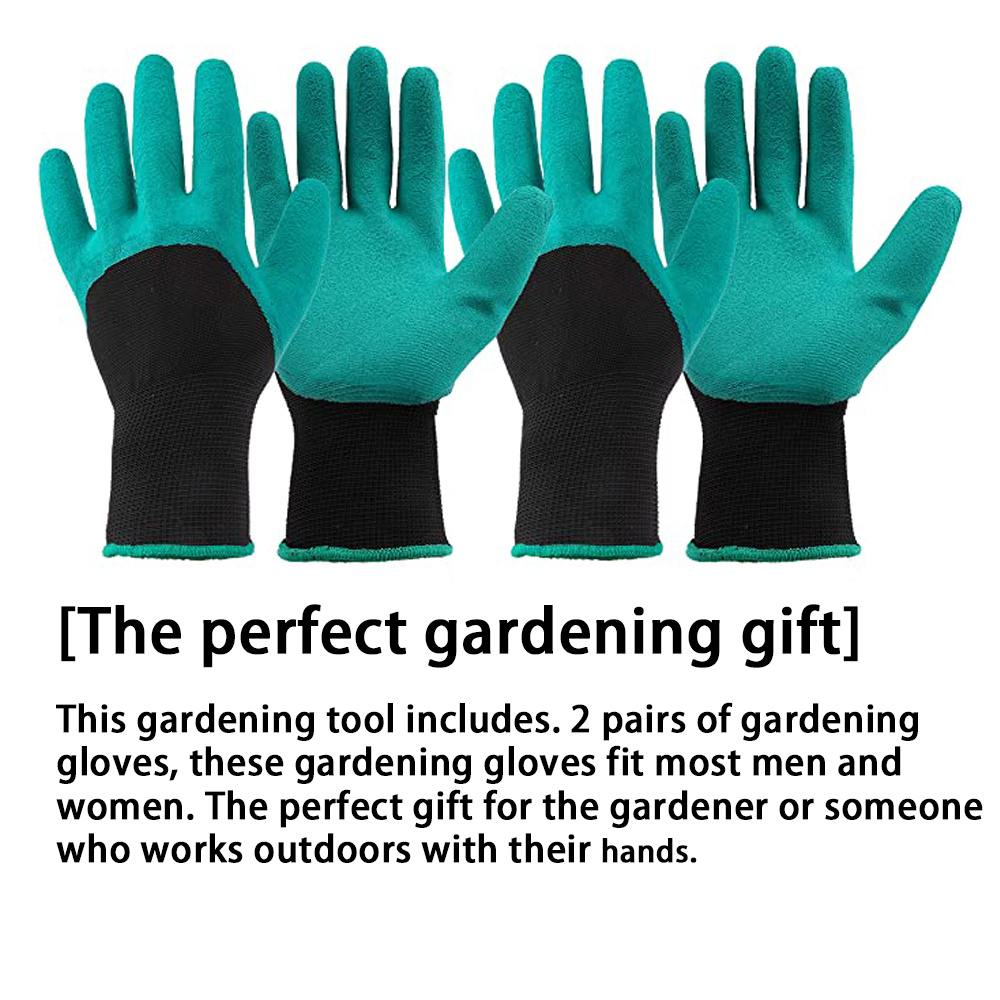 Gardening Gloves Set Breathable Rubber Coated Garden Gloves - Temu