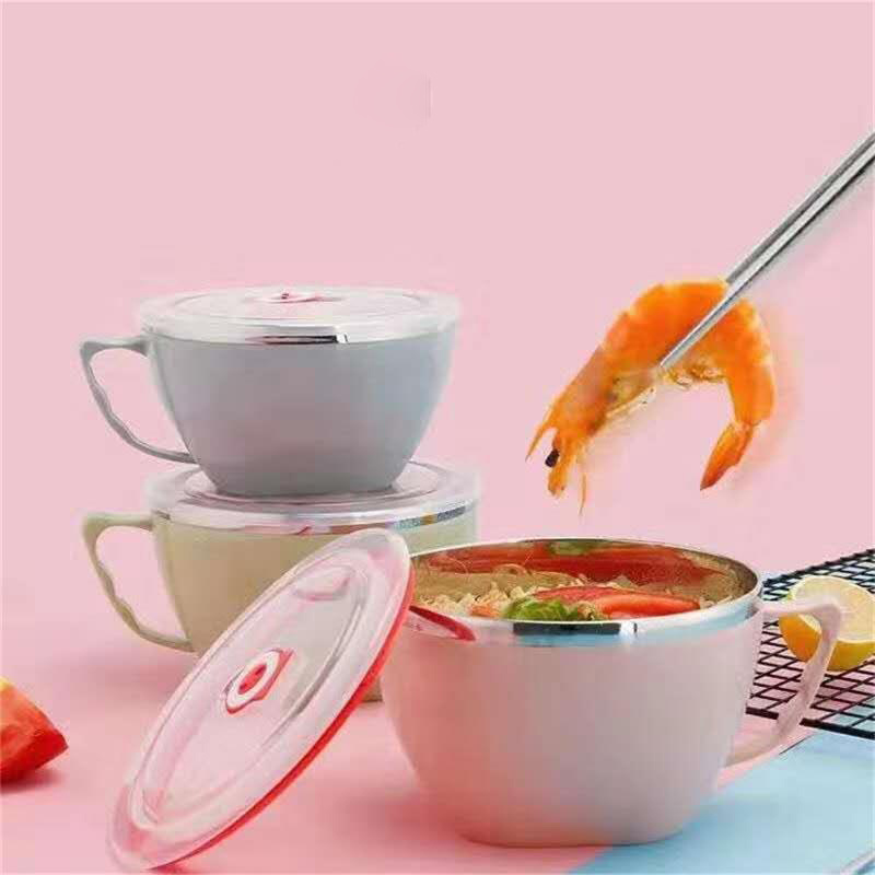 Bowl, Anti-scalding Insulated Stainless Steel Noodle Bowl, Food Container  Rice Bowl Soup Bowl, Kitchen Gadget - Temu
