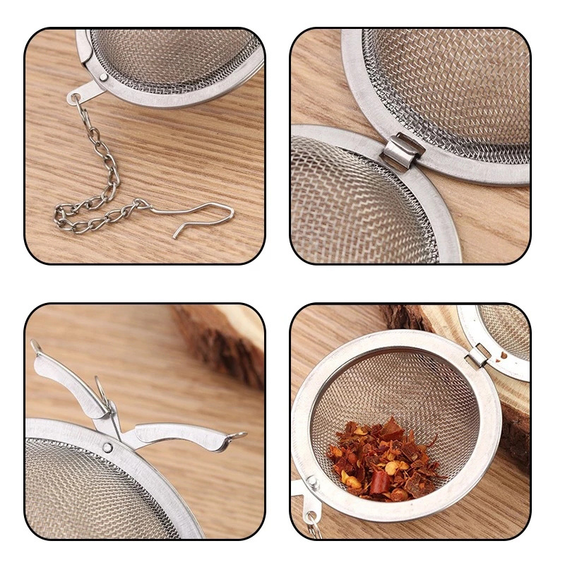 1   304 stainless steel tea ball   brewing   tea at home details 6