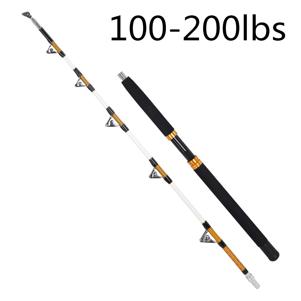 80-180lbs/100-200lbs Medium Boat Fishing Rod, 165cm/5.4ft 2-section Fishing  Rod For Big Game, Saltwater Slow Jigging Rod