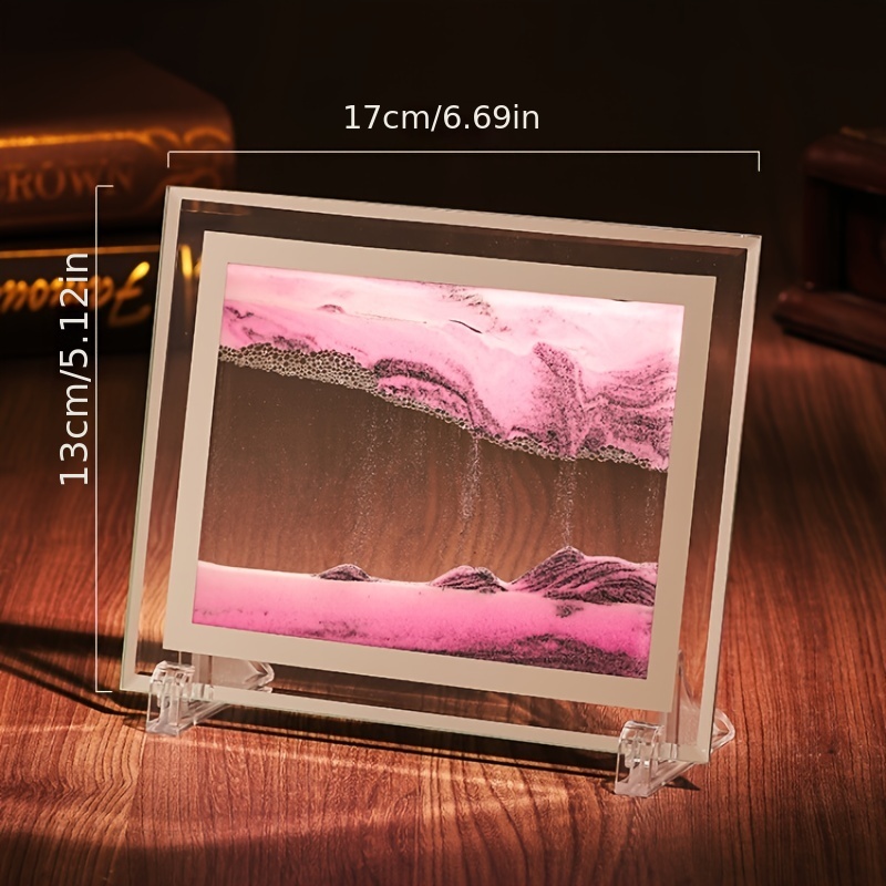 3D Glass Sandscape Hourglass Moving Sand Art Picture Rectangle