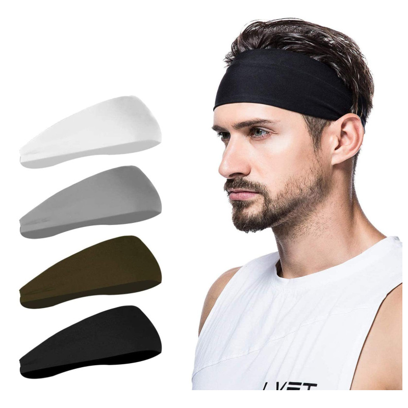 Mens Headband, Sports Headbands for Men and Women, Mens Sweatband for  Workout, Running, Hiking, Yoga, Basketball, Cycling, Elastic Sweat Wicking,  Non Slip, Helmet Friendly Hairband 