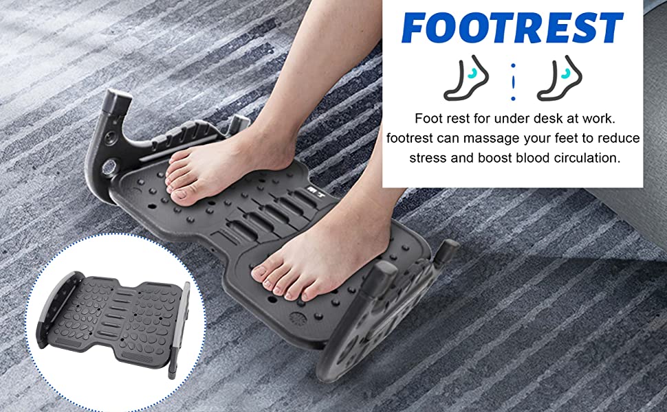 Under Desk Footrest Ergonomic Foot Massager Footrest With - Temu