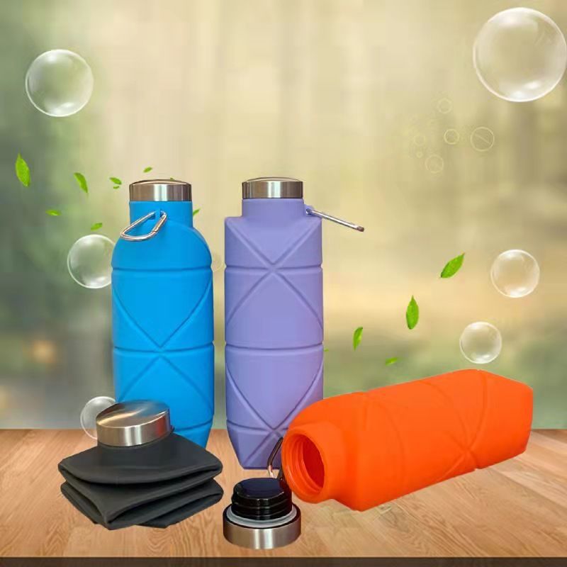 Compre Botella De Agua Plegable Hecha De Tpu Con Tapa, Capacidad De 500 Ml.  y Agua, Botella, Matraz, Al Aire Libre de Hong Kong SAR