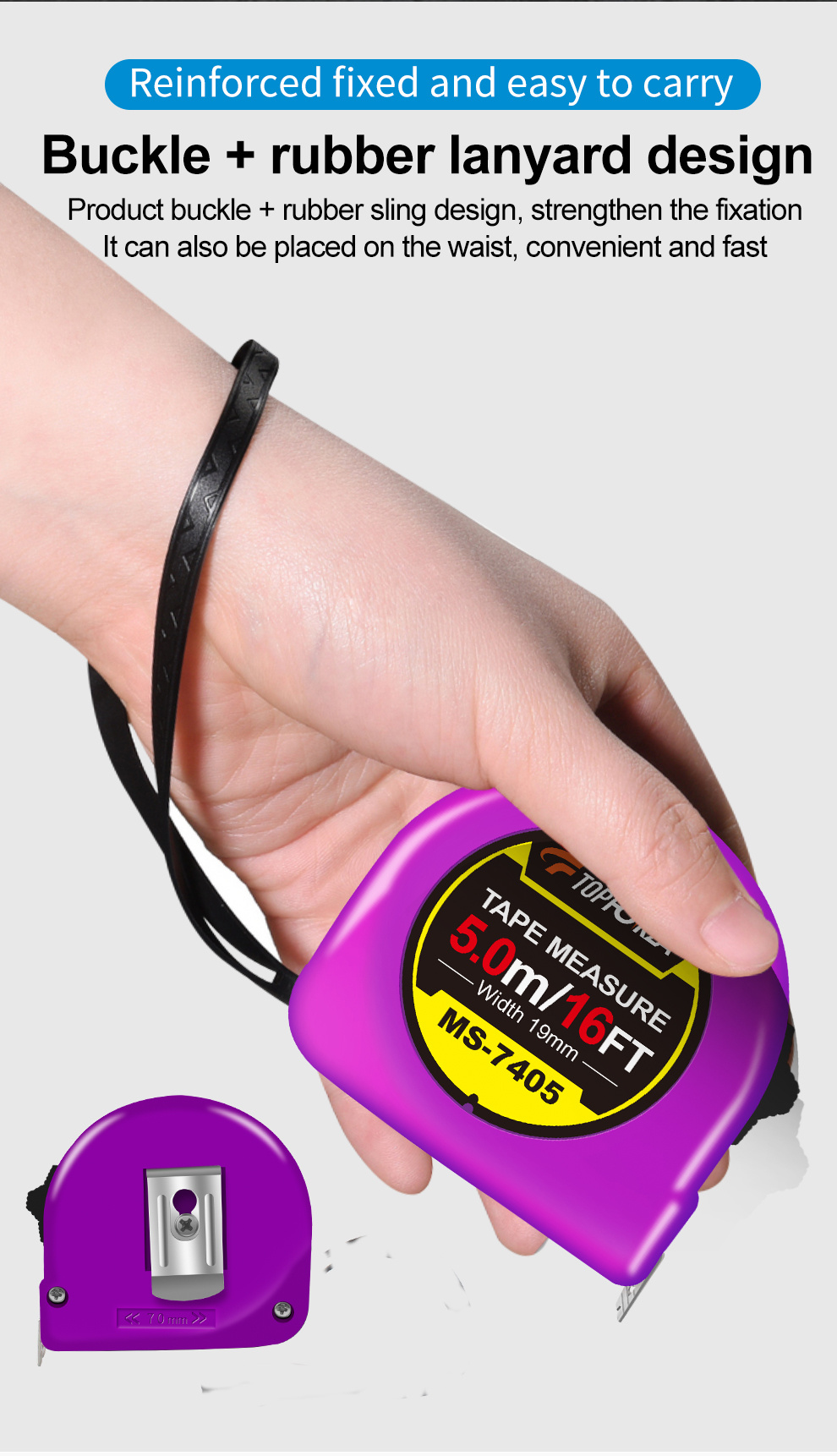 1pc 1.64ft Tape Measure | Self-locking Steel Retractable Ruler | Magnetic  Claw Tip Measuring Tape