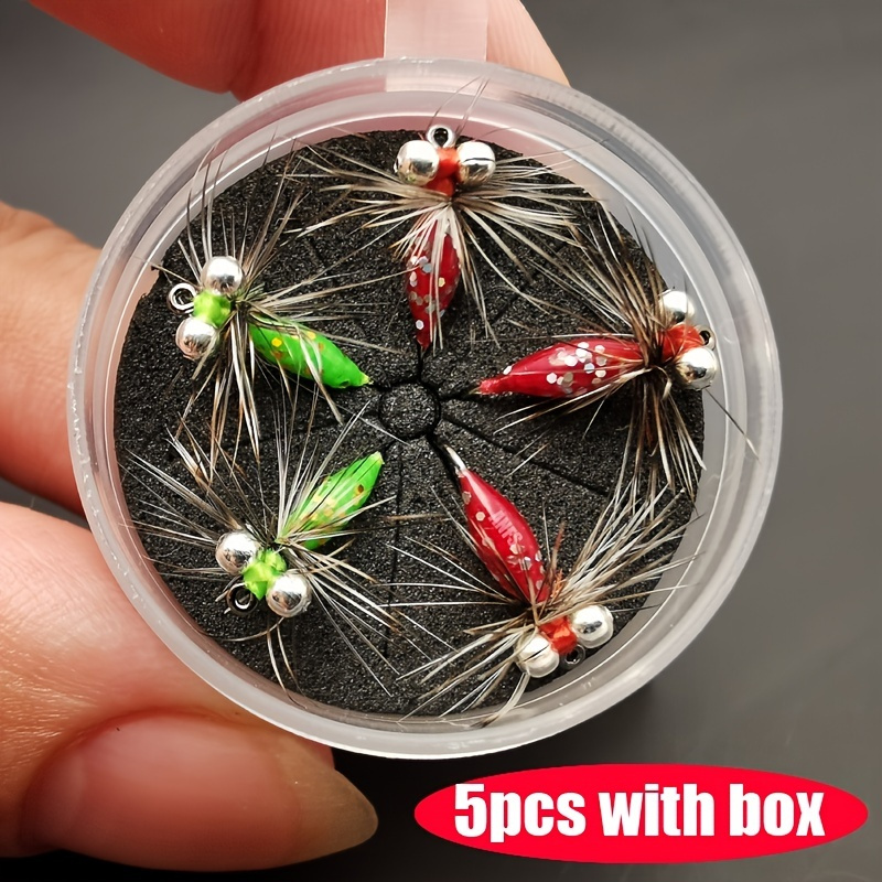 Artificial Insect Fishing Bait Fast Sinking Brass Bead Head - Temu Canada