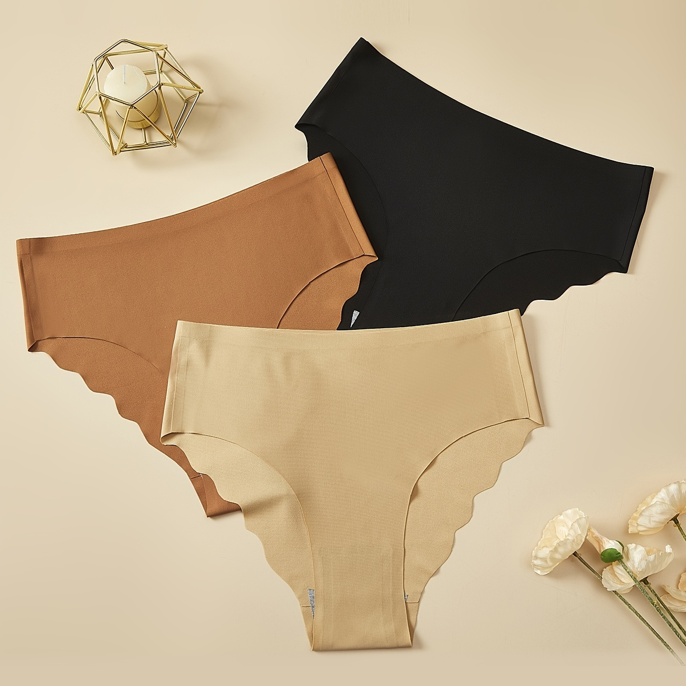 No Show Invisible Panties Seamless Low Waist Underwear - Temu Canada