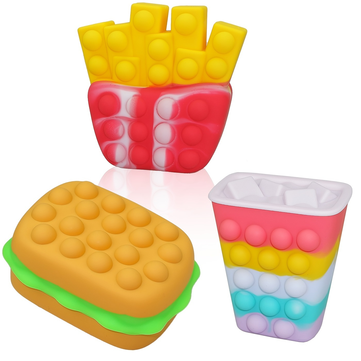 6 piezas Mini Pop It Llavero Fidget Toy Pack, Push Pop Bubble Simple Dimple  Sensory Toys, Silicone Pressure Relieve