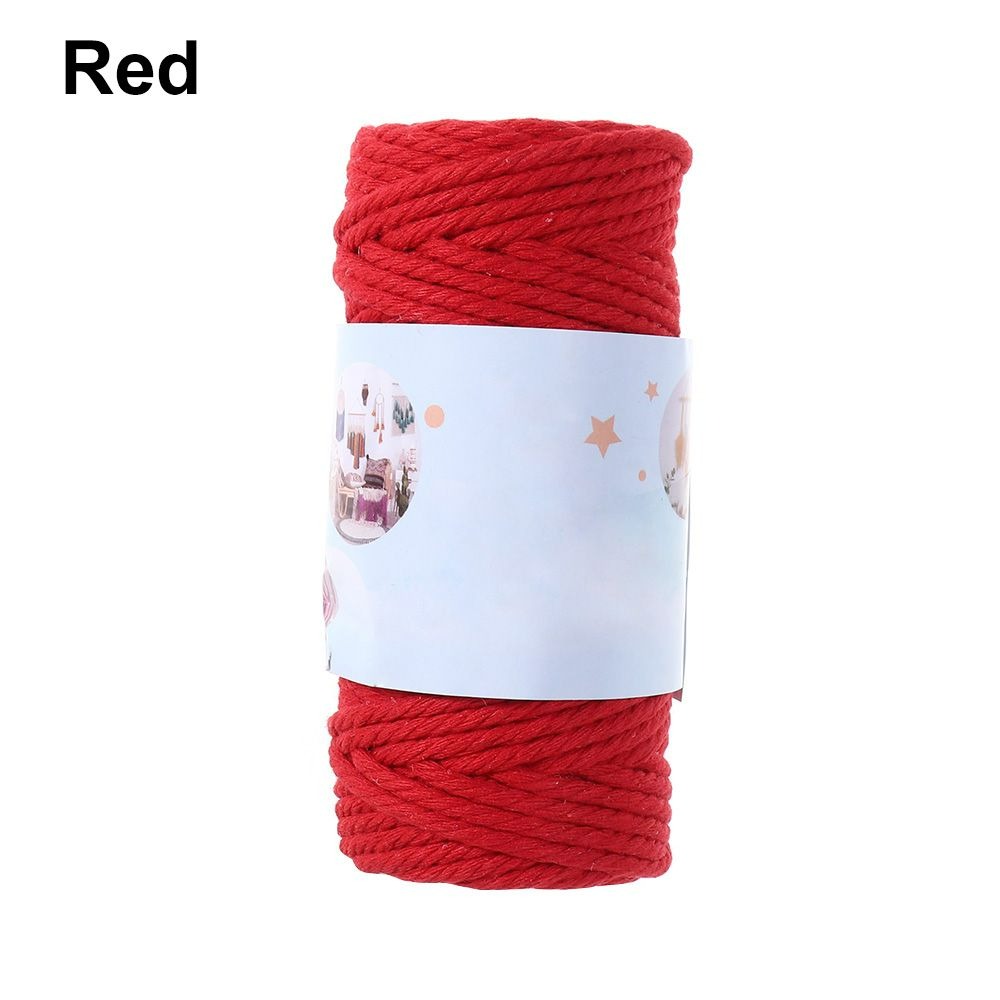 Red Cotton Rope Macrame Cord Twisted Cotton Cord Knitting - Temu