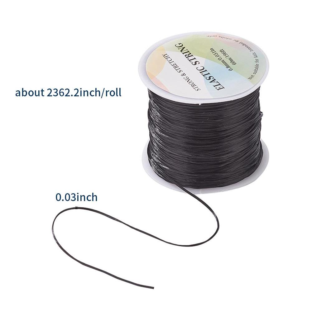 1 Roll Of 0.8mm Elastic Thread (about 60 Meters) Suitable For DIY Jewelry  Bracelet Necklace Making