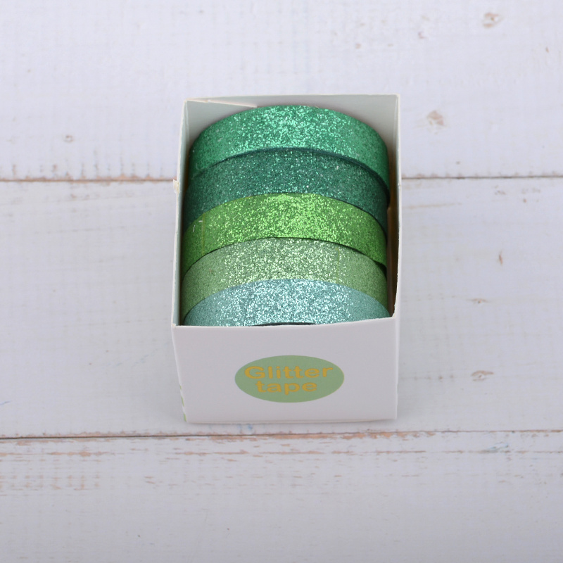 Glitter Washi Tape Set Thin Colored Decorative Tape For - Temu