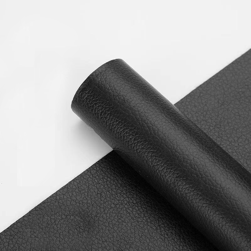 TVCMALL LEXINGXIANG 200x137cm PVC Leather Self-Adhesive Patch Sofa Furniture Repair Patch Leather Sheet - Black