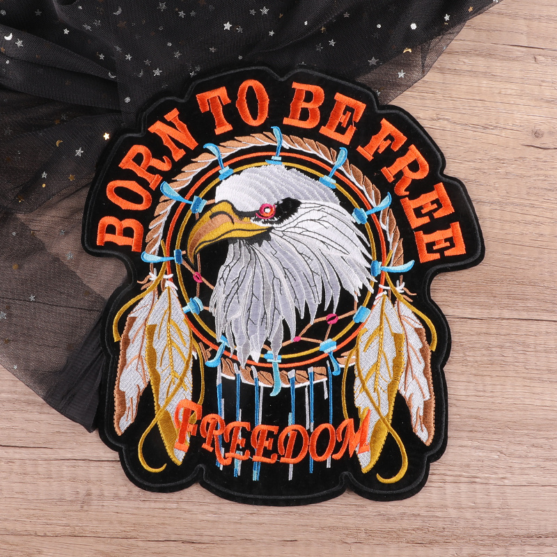 American Bald Eagle - Soaring - Bird - Iron on Embroidered Patch