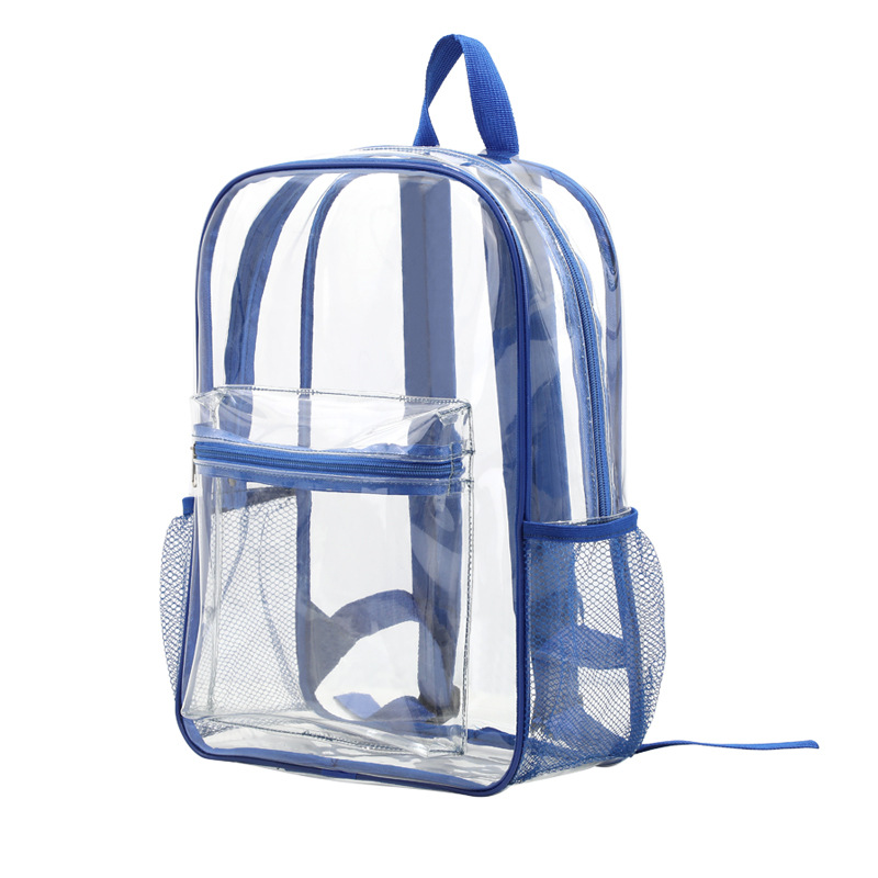 MezyTicky Kids Clear Backpack with Front Pocket & Straps