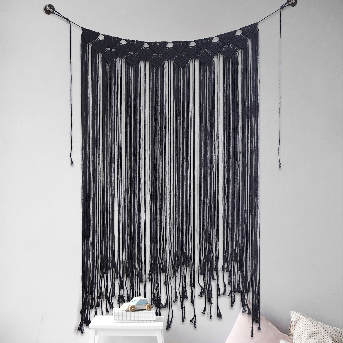 Handmade Boho Macrame Wall Hanging Vibrant Cotton Tapestry - Temu