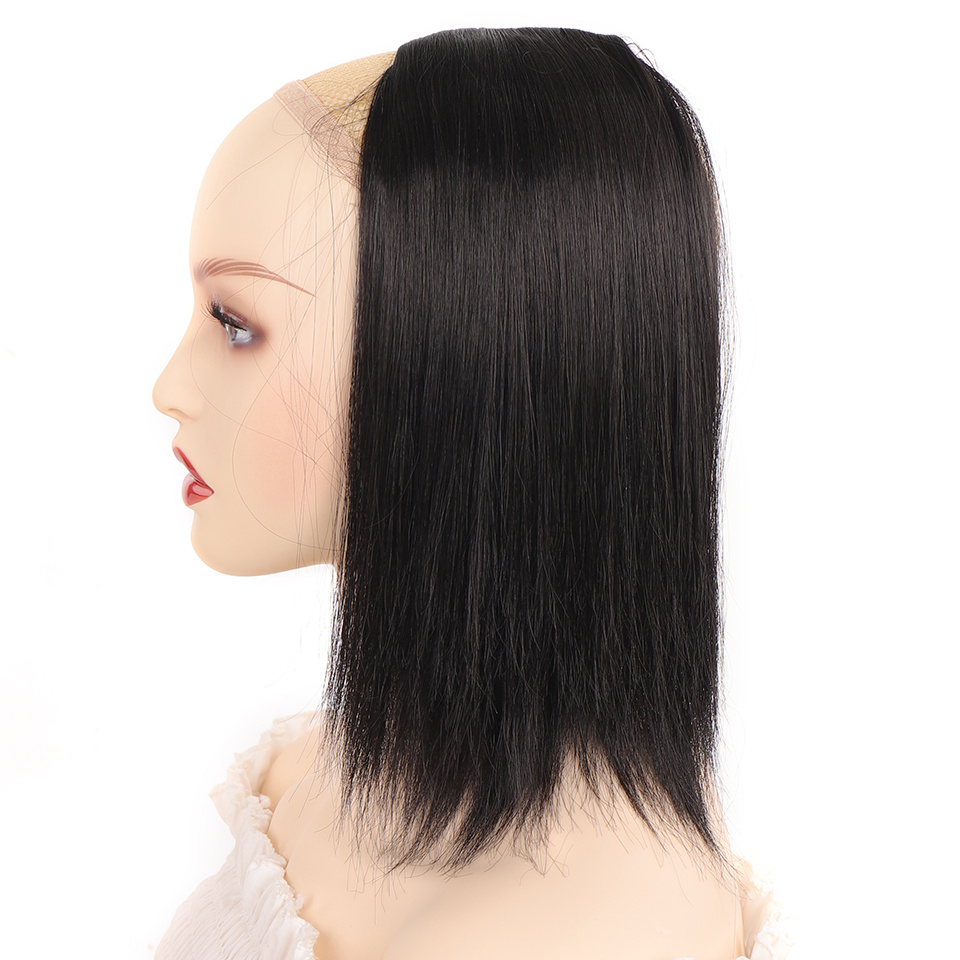 Synthetic Invisible Straight Hair Pieces Clip In Temu