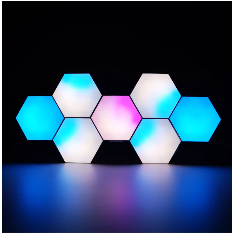 10pcs RGB LED Hexagonal Light Éclairage Mural Intelligent - Temu France