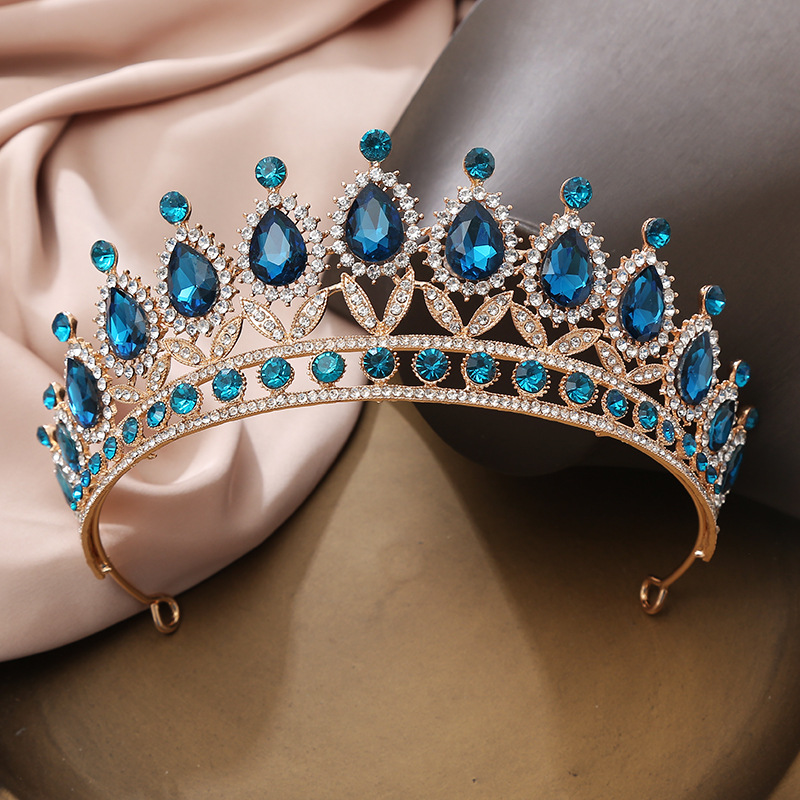 Vinatge Royal Crown Haar Hoop Glitzernden Strass Perlen Tiaras