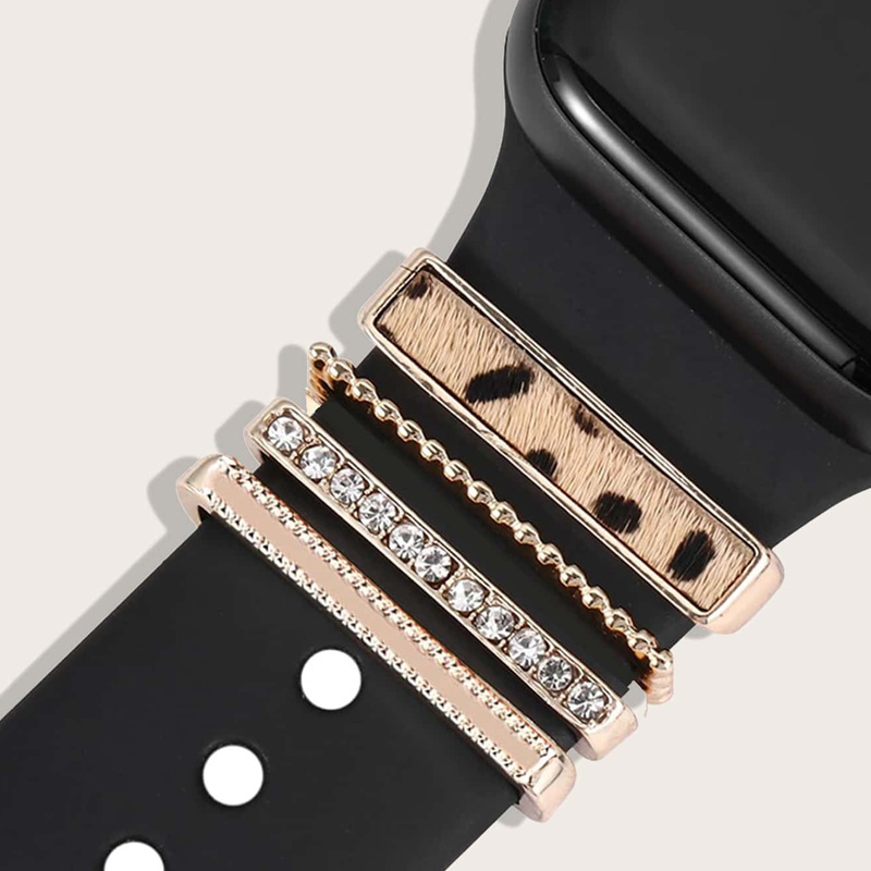  Christmas Watch Bands with Band Charms Decorative & Rings Loops  for Apple Watch 38mm/40mm/41mm/42mm/44mm/45/49mm for iWatch SE/Series8 7 6