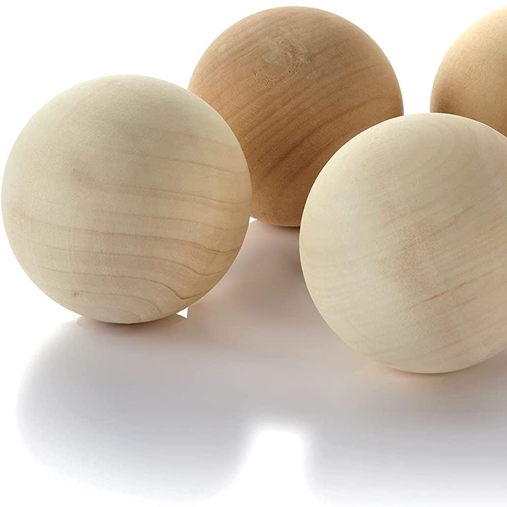 Wooden Balls Wooden Balls Hardwood Birch Balls For Crafts - Temu