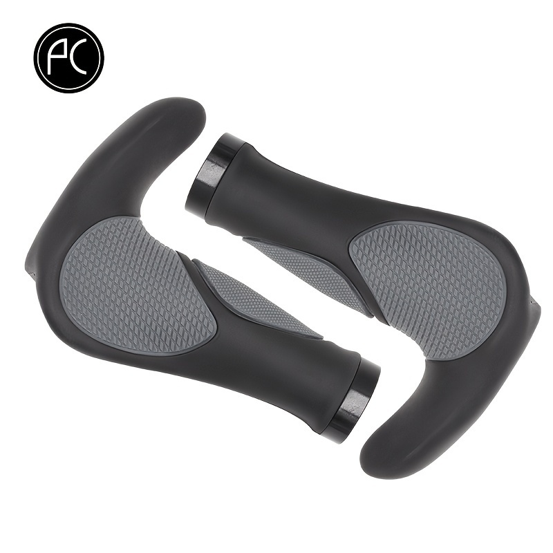 

One-piece Pcycling Ergonomic Bike Grip - Tpr Rubber Armrest For Comfortable Riding, Shock Absorbing Handlebar Cover - Mtb And Road Bike Accessories