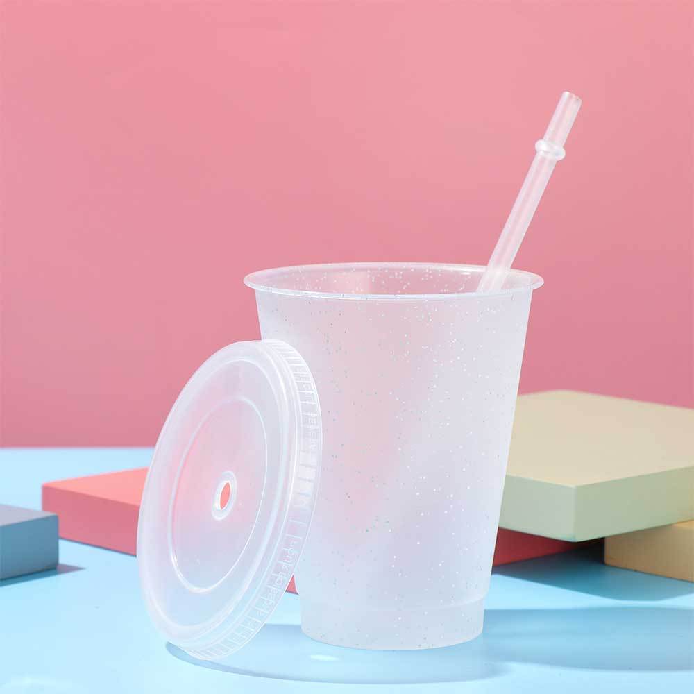 24OZ Transparent Tumblers Plastic Color Changing Juice Reusable Beverage  Starbucks Coffee Cup With Lid And Straw From Angeldh2020, $2.1