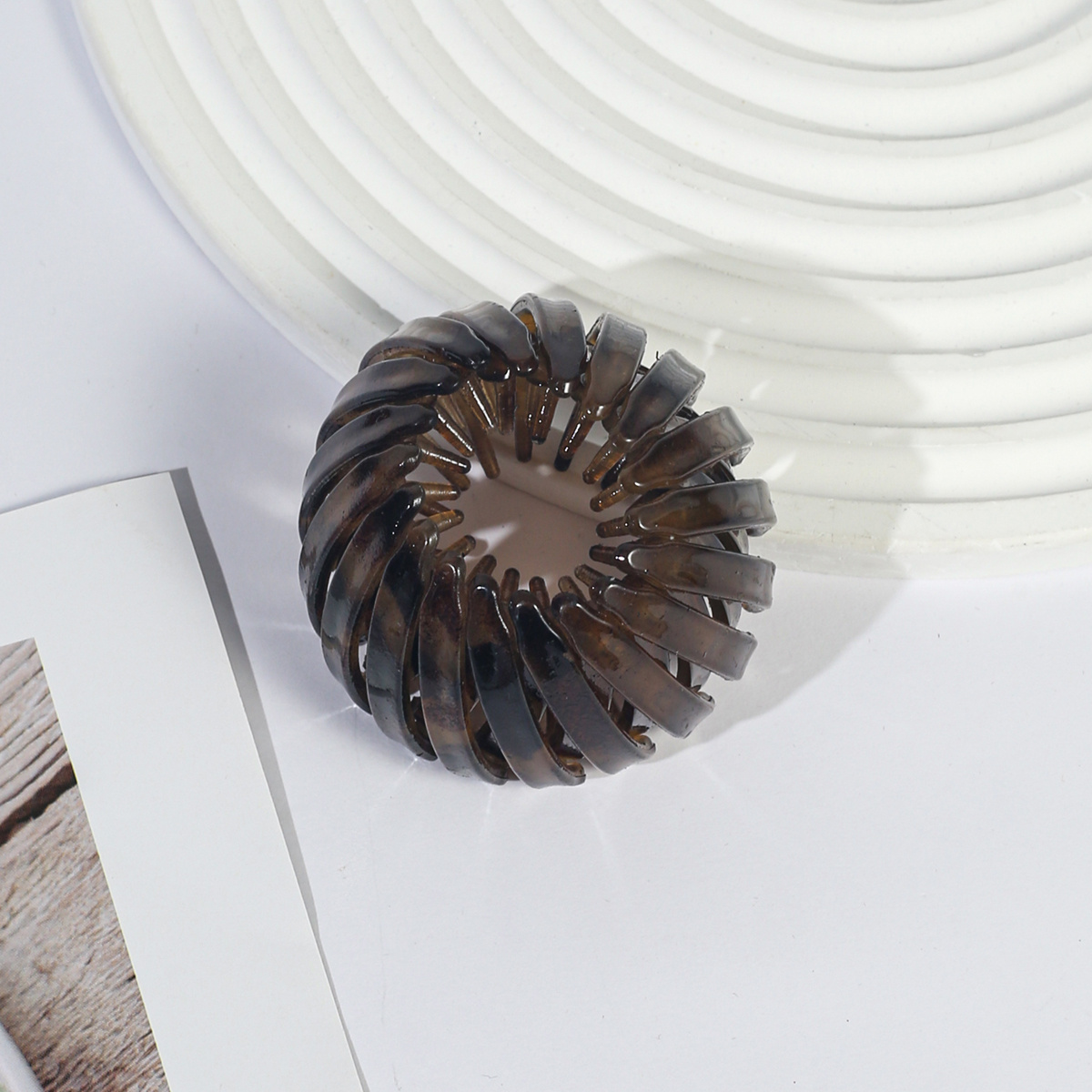 Leopard Print Hairpin & Ponytail Holder Set