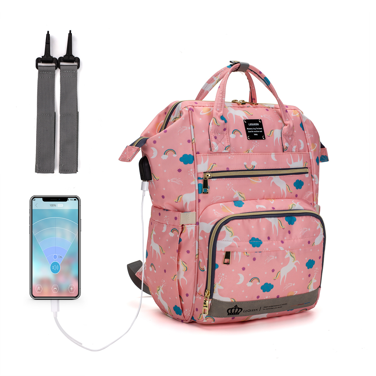 Lequeen diaper bag unicorn sale