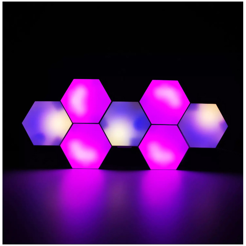 Smart Rgb Hexagon Led Wall Lights Sound Remote Control - Temu