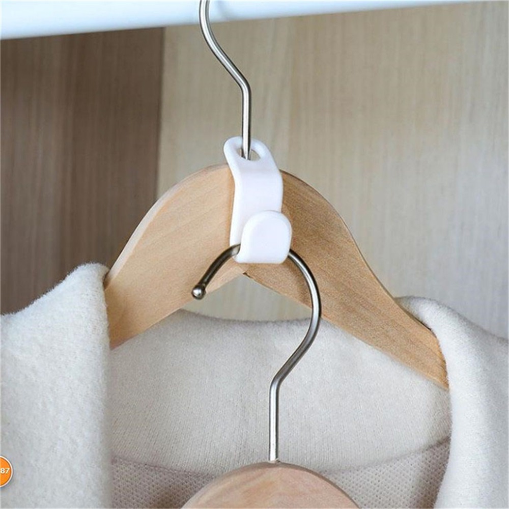 Hanger Connector Hooks – 100-Pack Clothes Hanger Connector Hooks – Space- Saving
