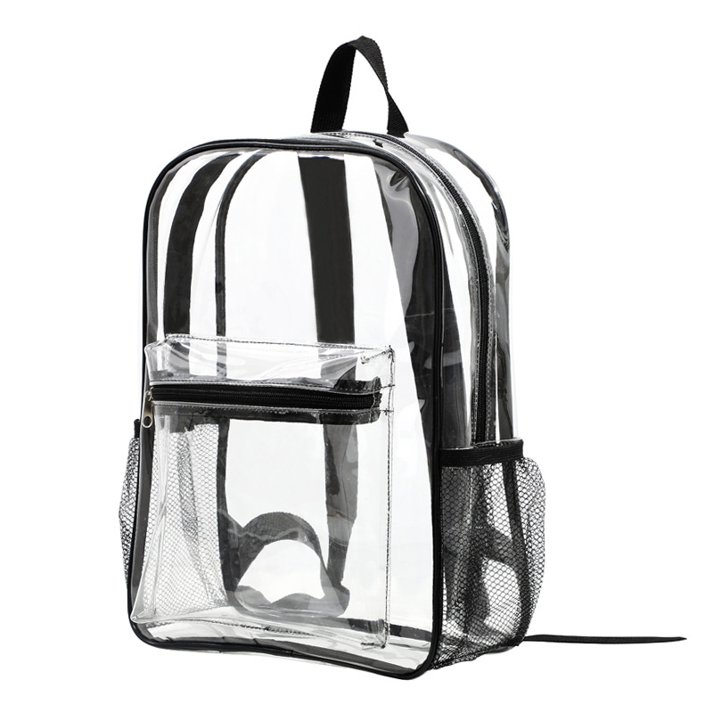 MezyTicky Kids Clear Backpack with Front Pocket & Straps