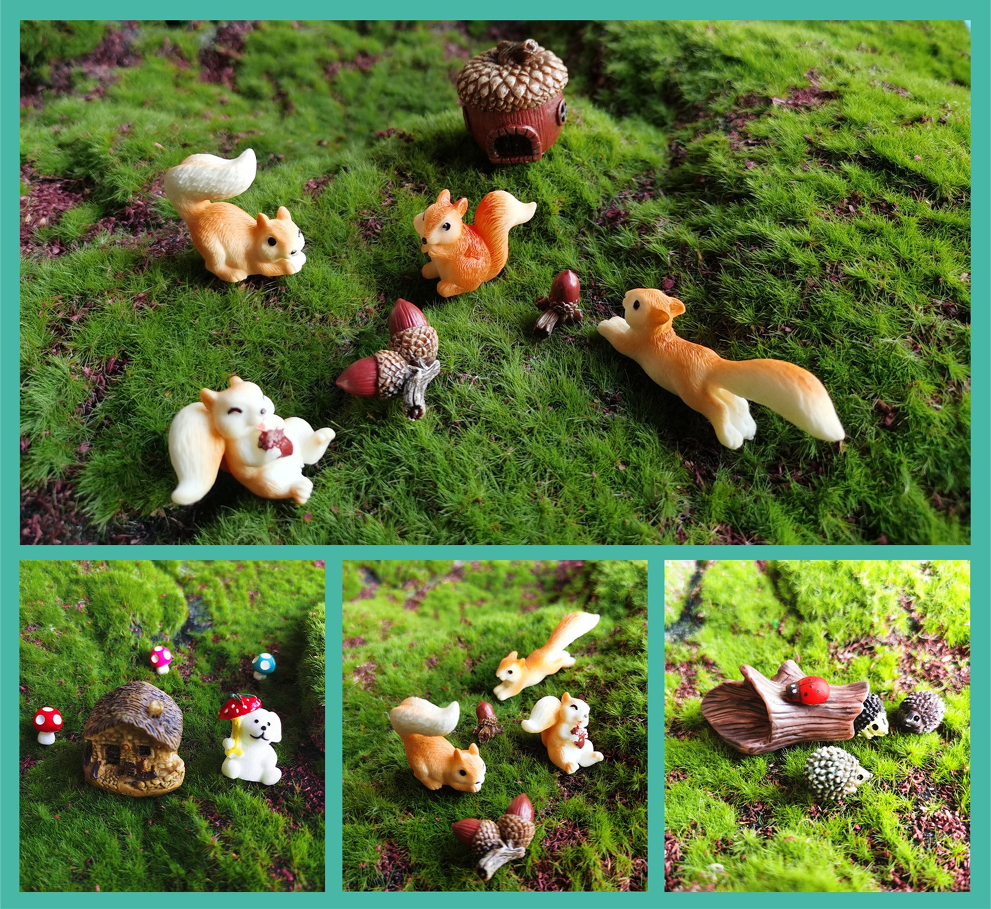 1pcs Briquettes Christmas Decorations Lovers Scarf Resin coal ball  Miniature Cartoon Animal Fairy Garden Miniatures home decor