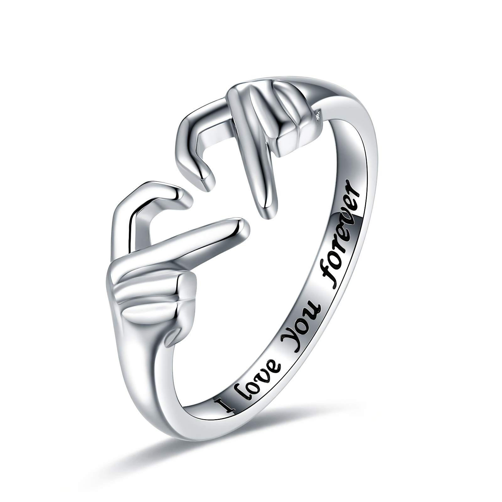 Valentine Day Gift Women Heart Toe Ring Solid Metal 925 Silver