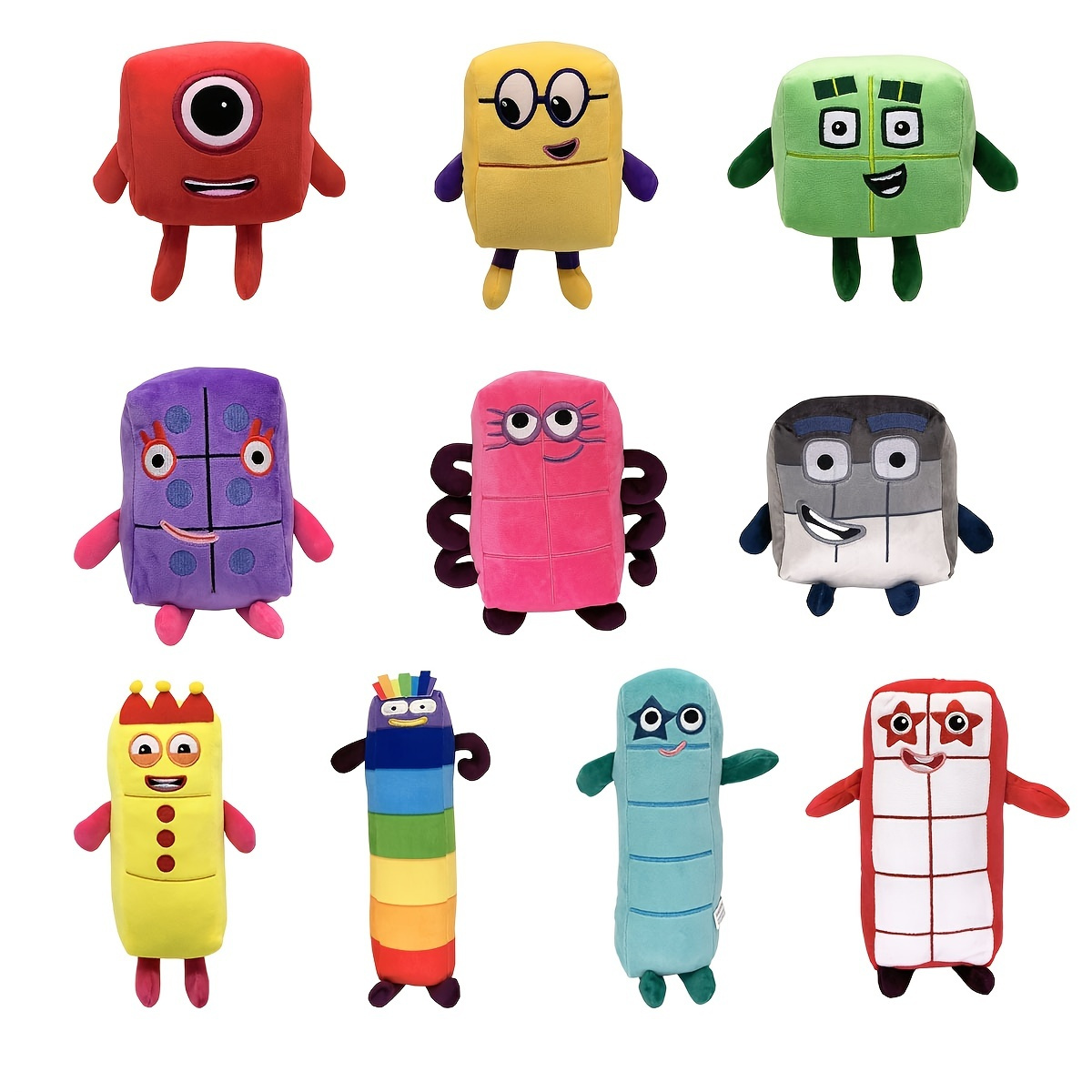 Alphabet Lore Plush Toys 0-9 Number Animal Plushie Education Numberblock  Doll For Kids Children Christmas Xmall Gift 6