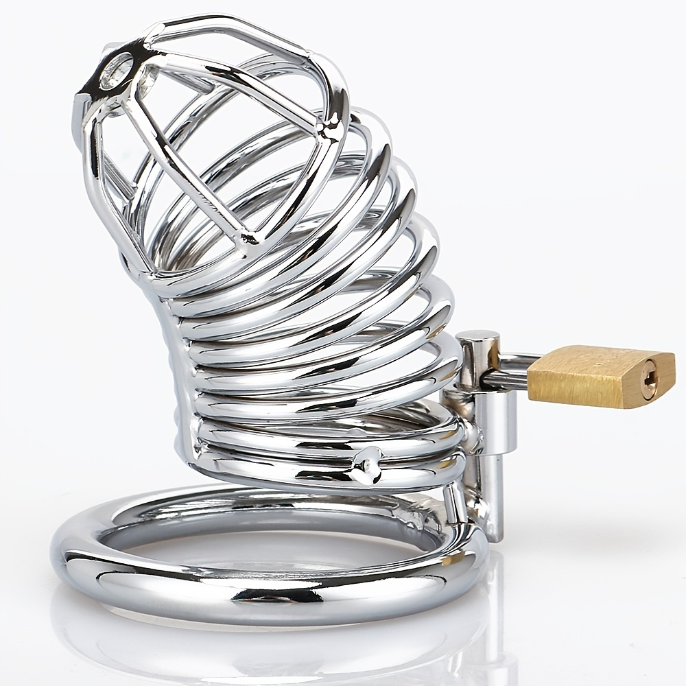Male Cock Cage Chastity Device Large Chastity Cage Adult Sex - Temu
