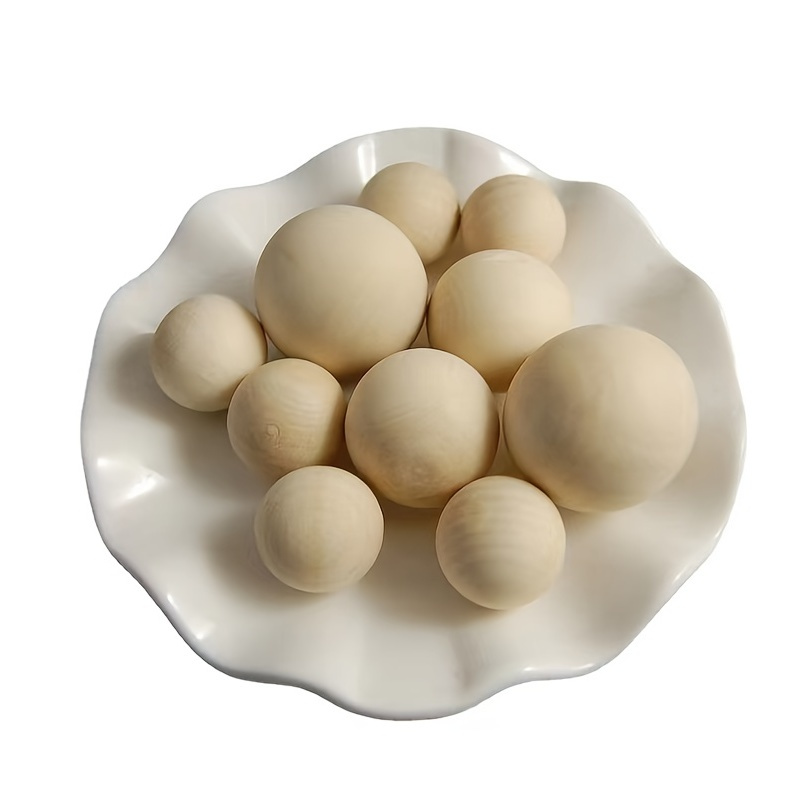 Wooden Round Balls Natural Round Hardwood Balls Smooth Birch - Temu