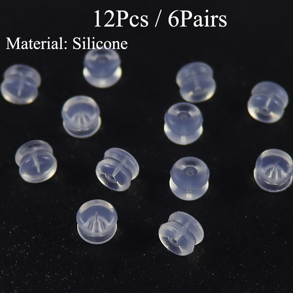 Rubber Earring Backs Soft Clear Earring Backings for Studs Hypoallergenic  Silicone Earrings Backs Stopper Replacement for Women (400 Pcs)