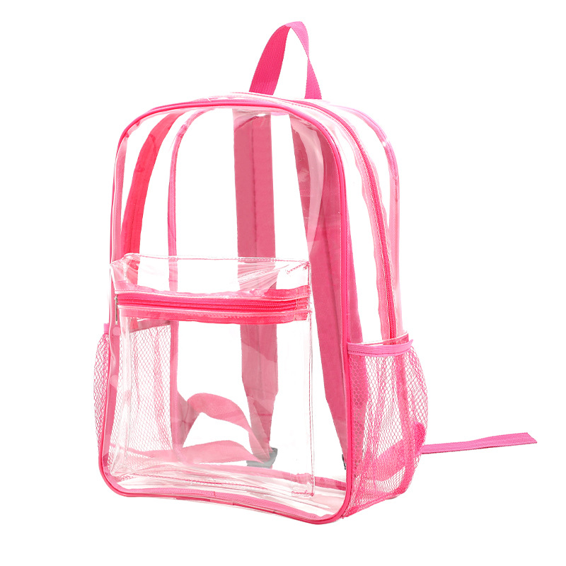 MezyTicky Kids Clear Backpack with Front Pocket & Straps