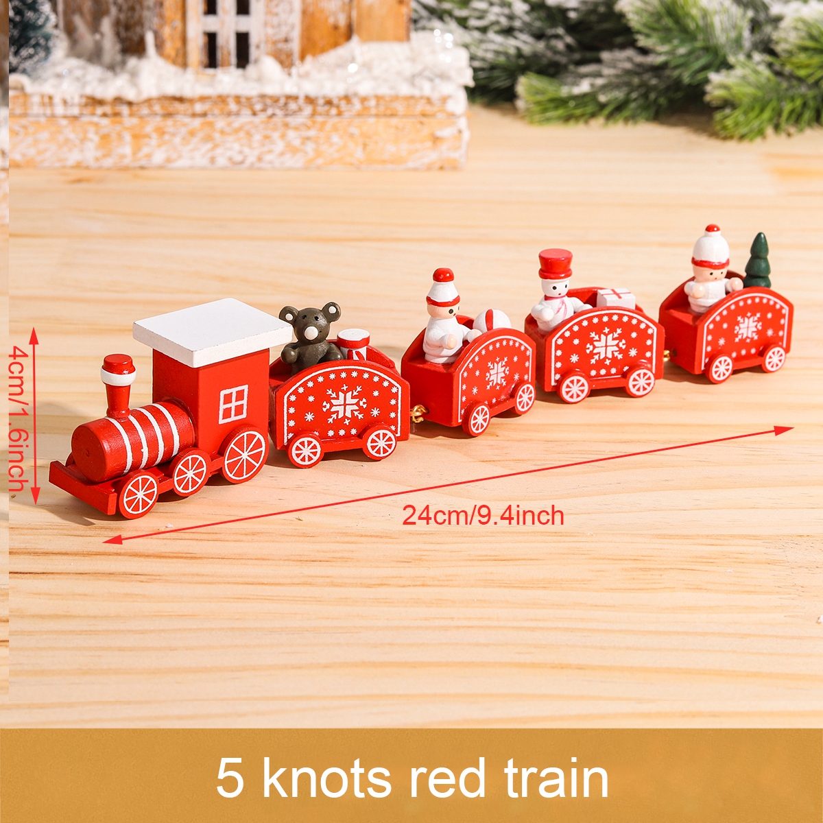 Wooden 2024 christmas train